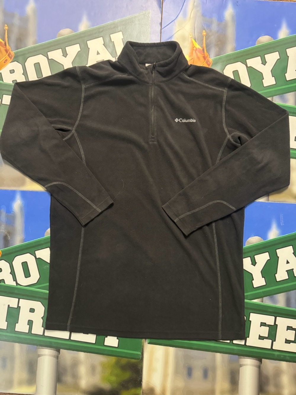 Columbia Men's Black Half-Zip Fleece Pullover